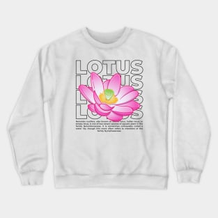 Outline lotus flower with text Crewneck Sweatshirt